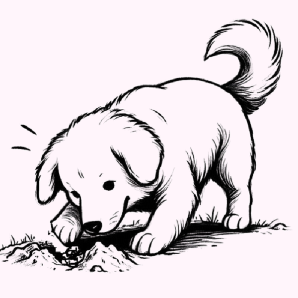 Digging Dog Drawing