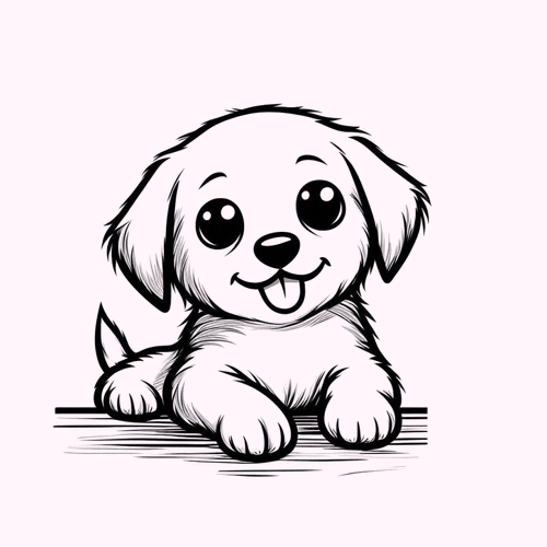 Happy Dog Drawing