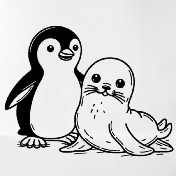 Penguin and a Seal