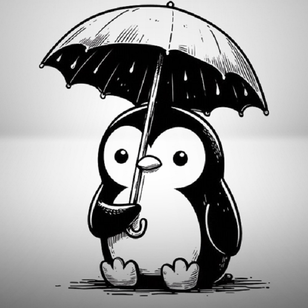 Penguin with Umbrella