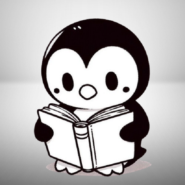 Penguin with a Book