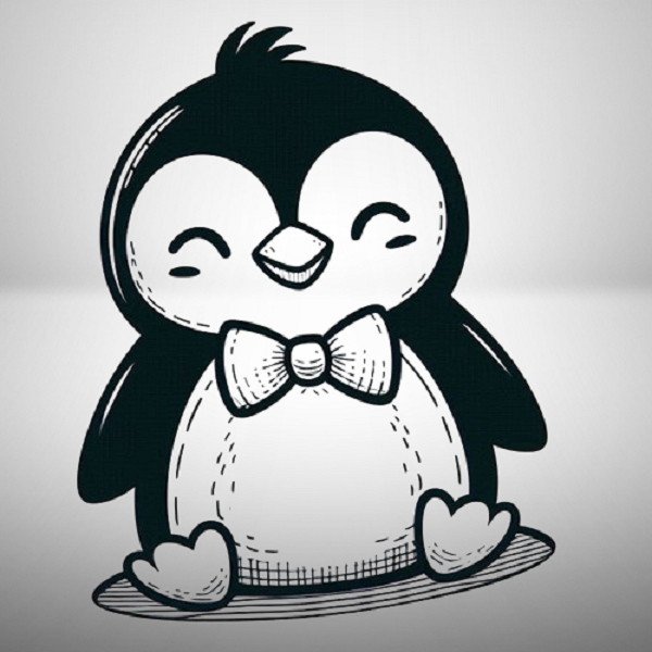 Penguin with a Bow Tie