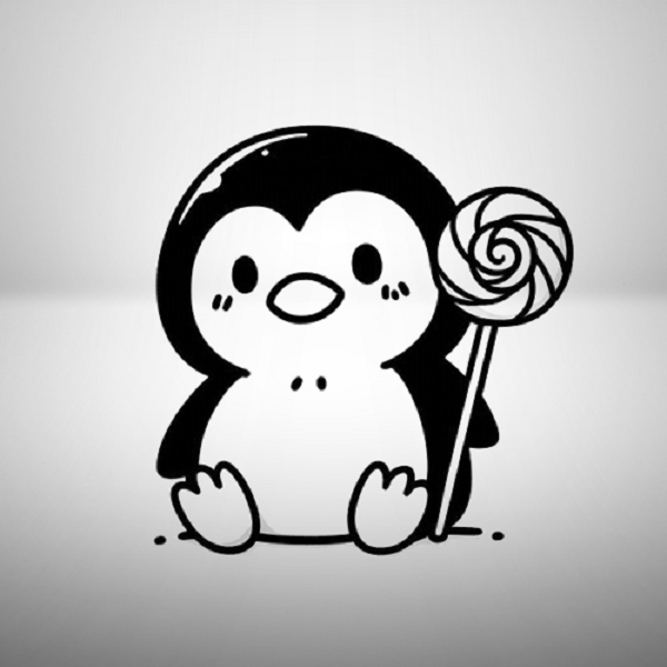 Penguin with a Lollipop