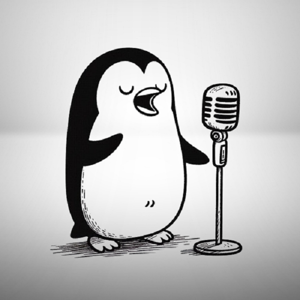 Penguin with a Microphone