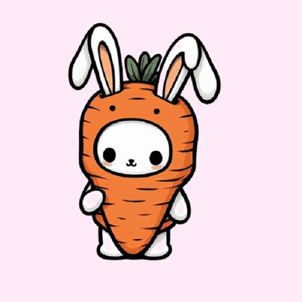 The Bunny in a Carrot Costume Drawing