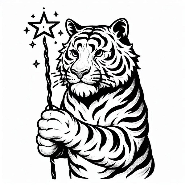 Tiger with a Star Wand