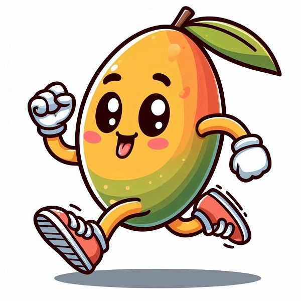 Cartoon Mango Running