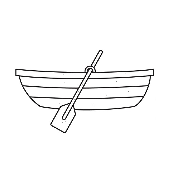 How to draw a boat with paddles