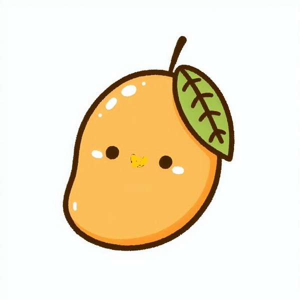 Mango with a Leaf