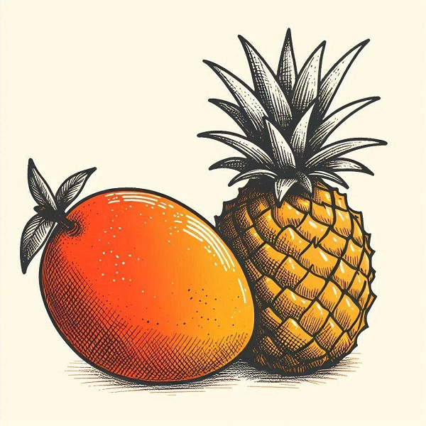 Mango with a Pineapple