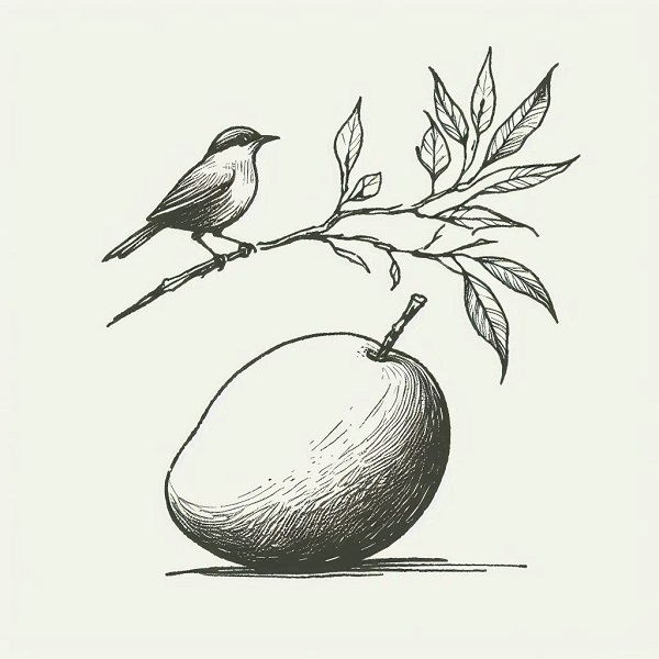 Mango with a Small Bird