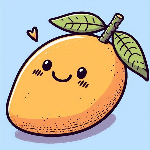 Mango with a Smiley Face