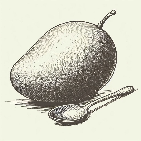 Mango with a Spoon