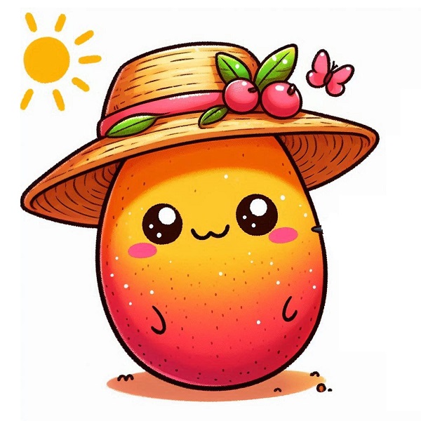 Mango with a Straw Hat