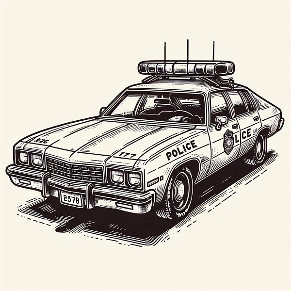 police car drawing