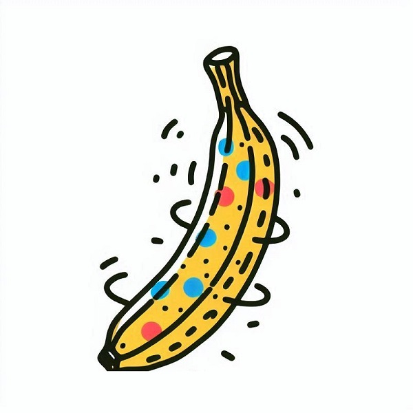 Banana with Polka Dots