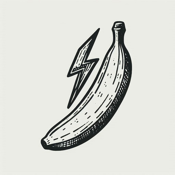 Banana with a Lightning Bolt