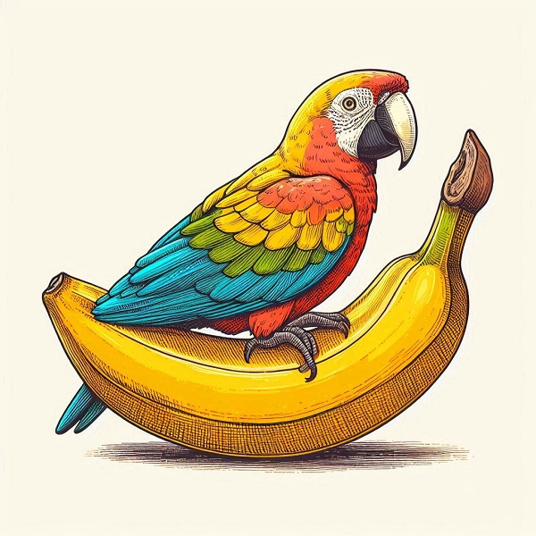 Banana with a Parrot