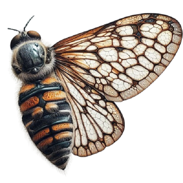 Bee wing drawing