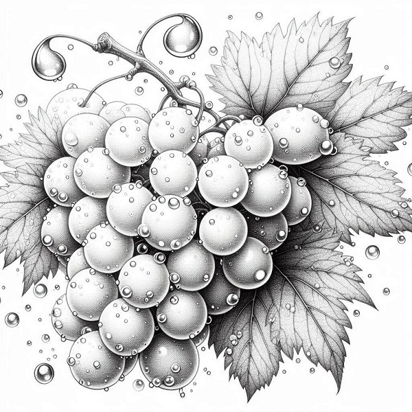 Grapes with Dew Drops