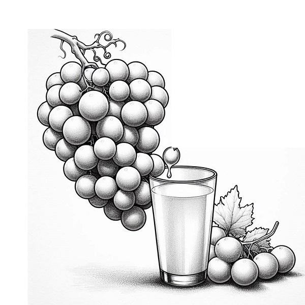 Grapes with a Cup of Juice