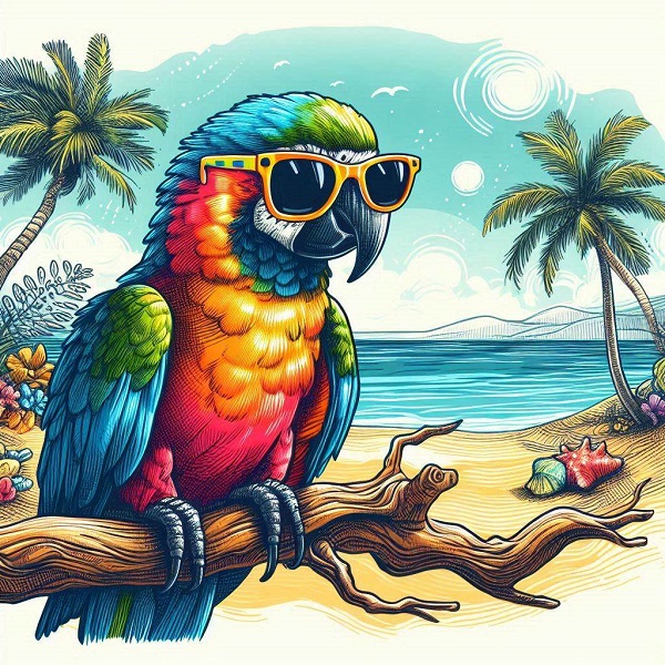 Parrot with Sunglasses