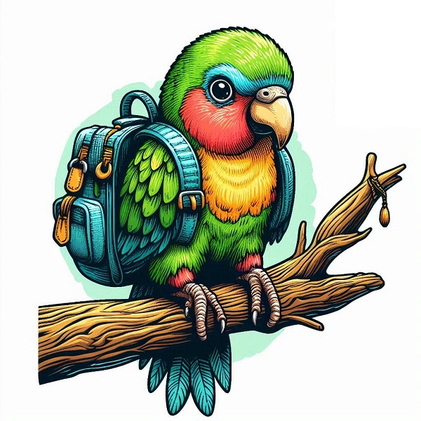 Parrot with a Backpack