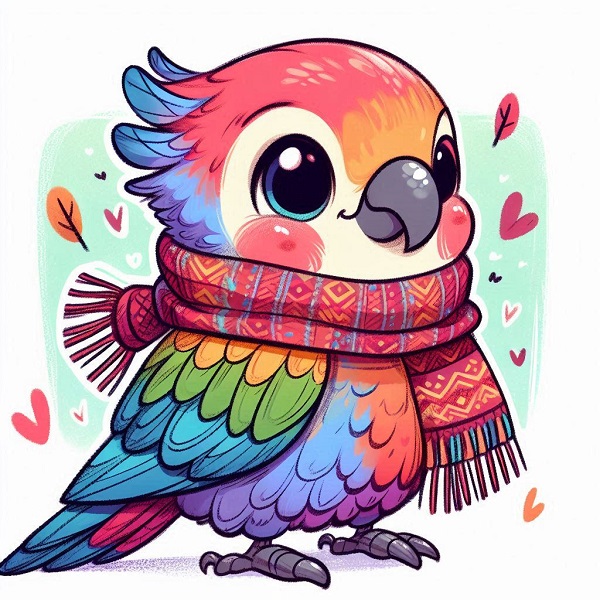 Parrot with a Scarf