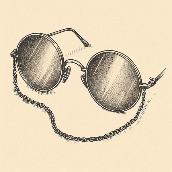 Round Sunglasses with a Chain