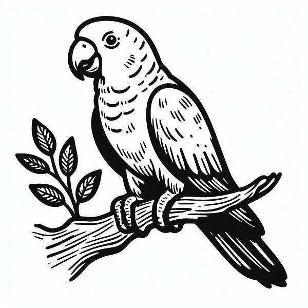 Simple Parrot Outline