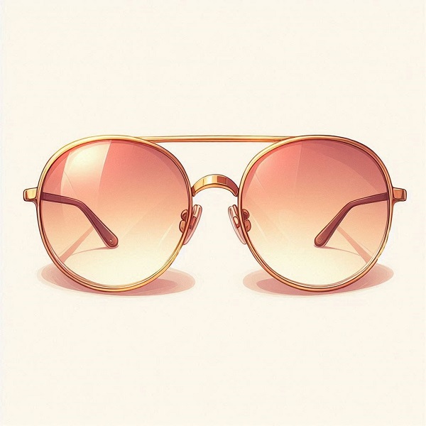 Sunglasses with a Gold Rim