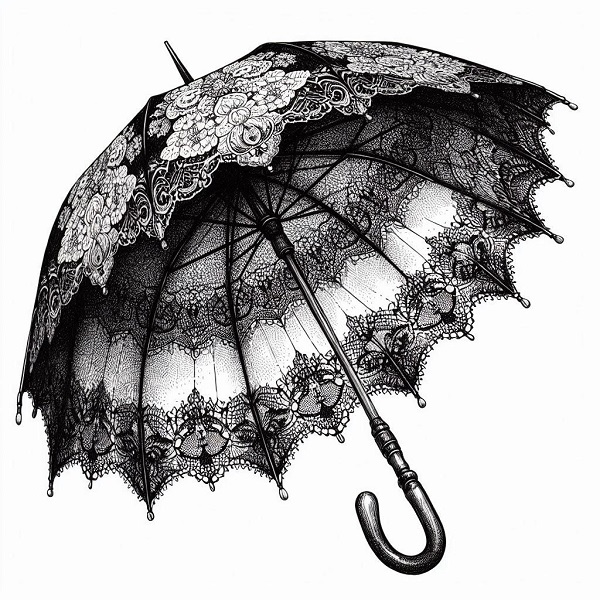 Vintage Umbrella Drawing