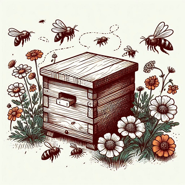 bee box drawing