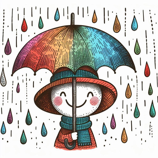 umbrella hat drawing