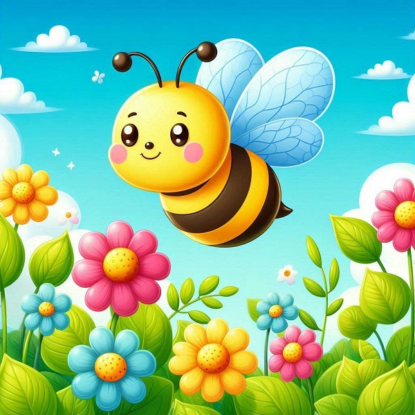 yellow bee drawing