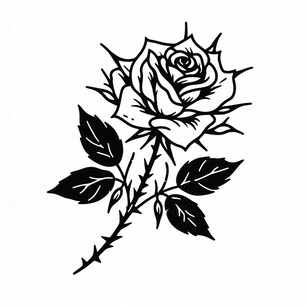 Aesthetic Rose Drawing