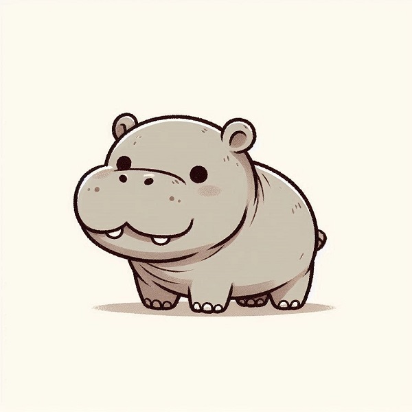 Baby Hippo Drawing