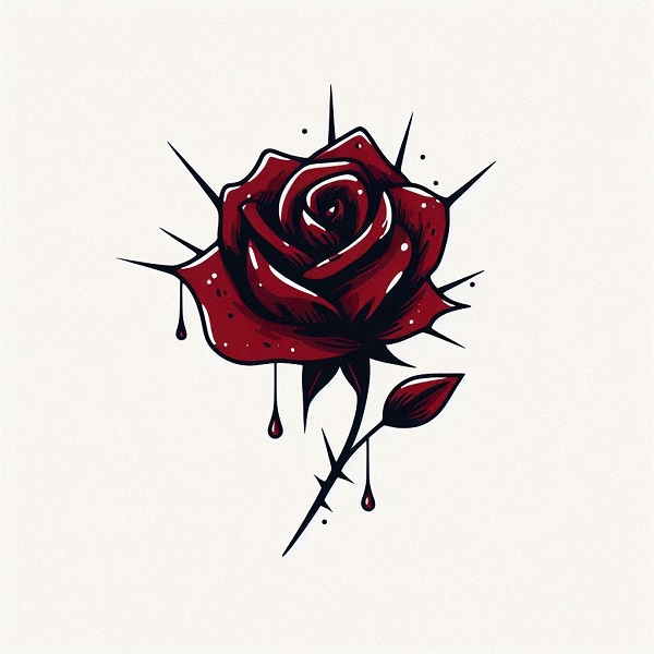 Blood Rose Drawing