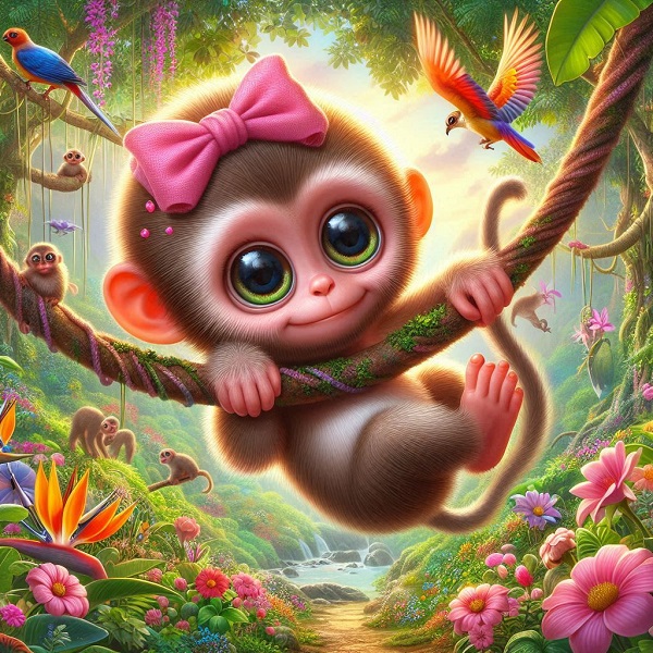 Cute baby monkey