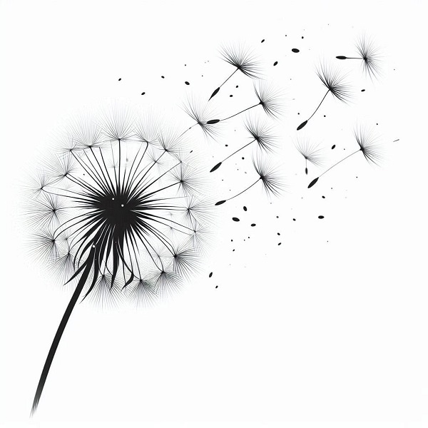 Dandelion vector Drawing