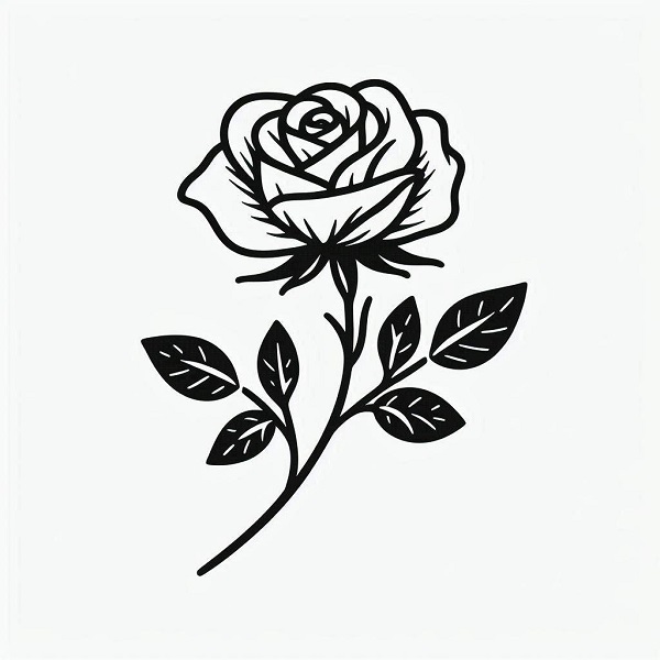 Delicate Rose Drawing