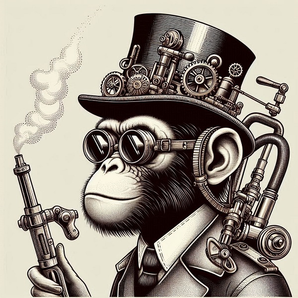 Steampunk monkey