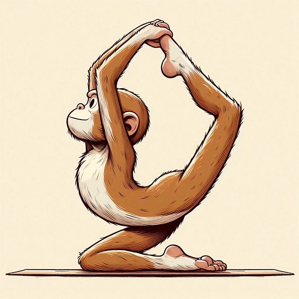 Yoga monkey pose