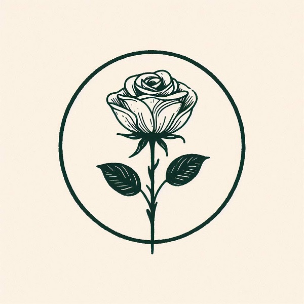 circle rose drawing