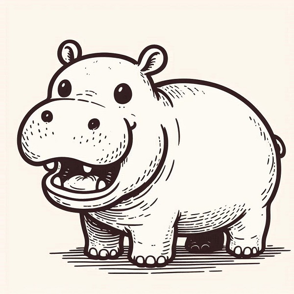 draw a hippopotamus