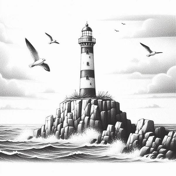 lighthouse drawing