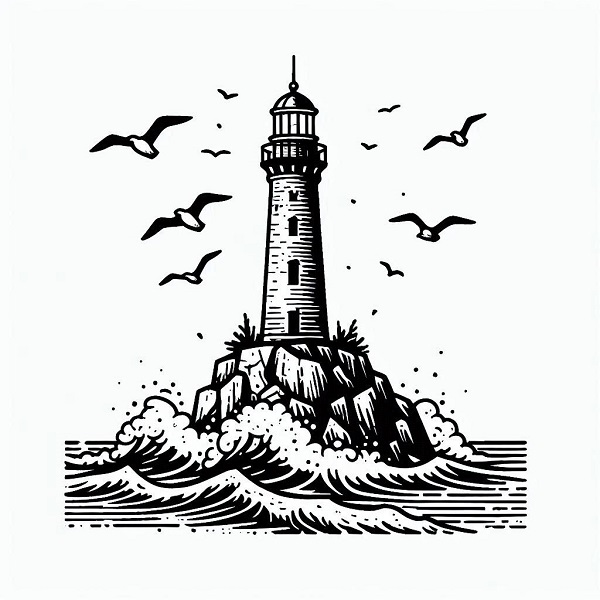 old lighthouse drawing