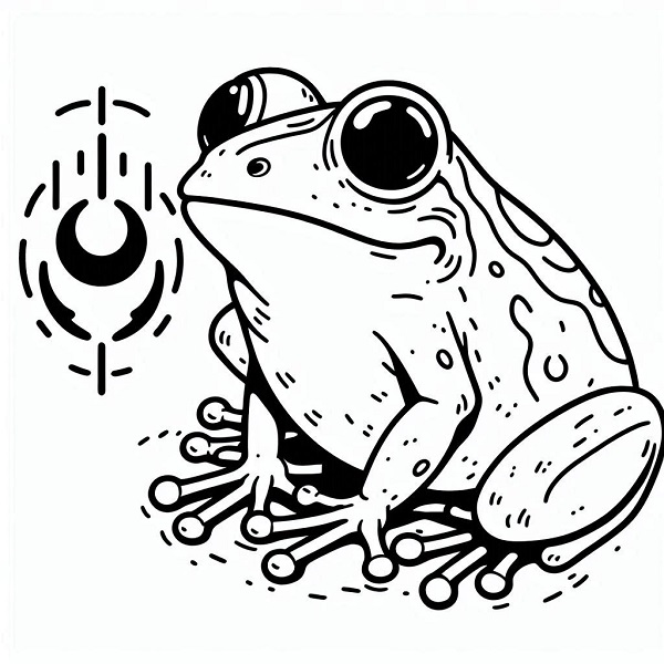 Aesthetic Frog Drawing 4