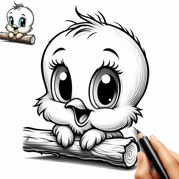 Baby Tweety Bird Drawing 10