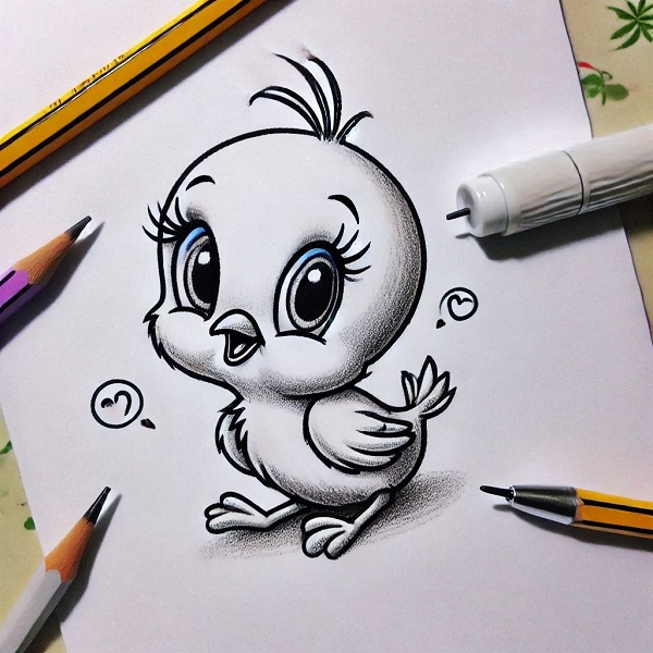 Baby Tweety Bird Drawing 14